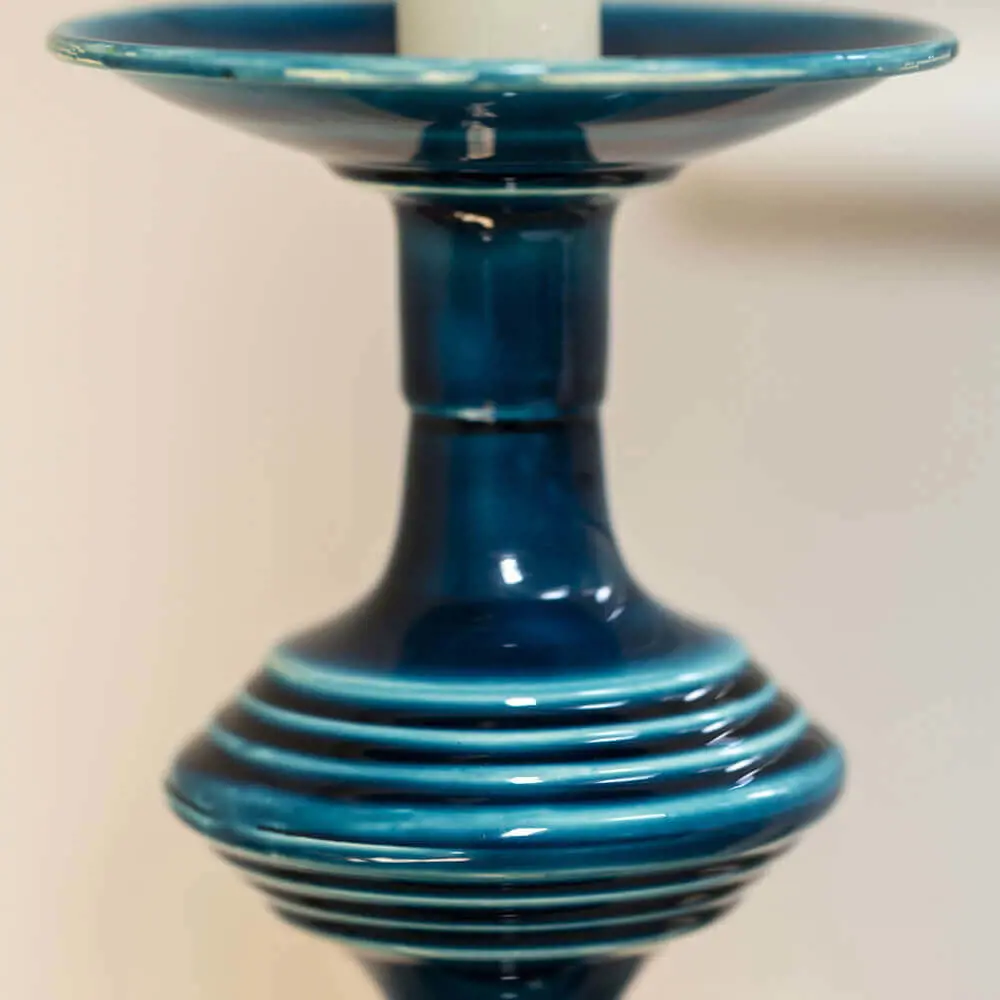 Grand Illusions Pizan Candle Stick Prussian Blue